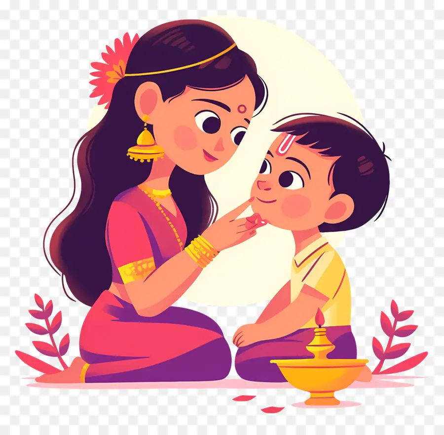 Bhai Dooj，Kadın Ve Çocuk PNG