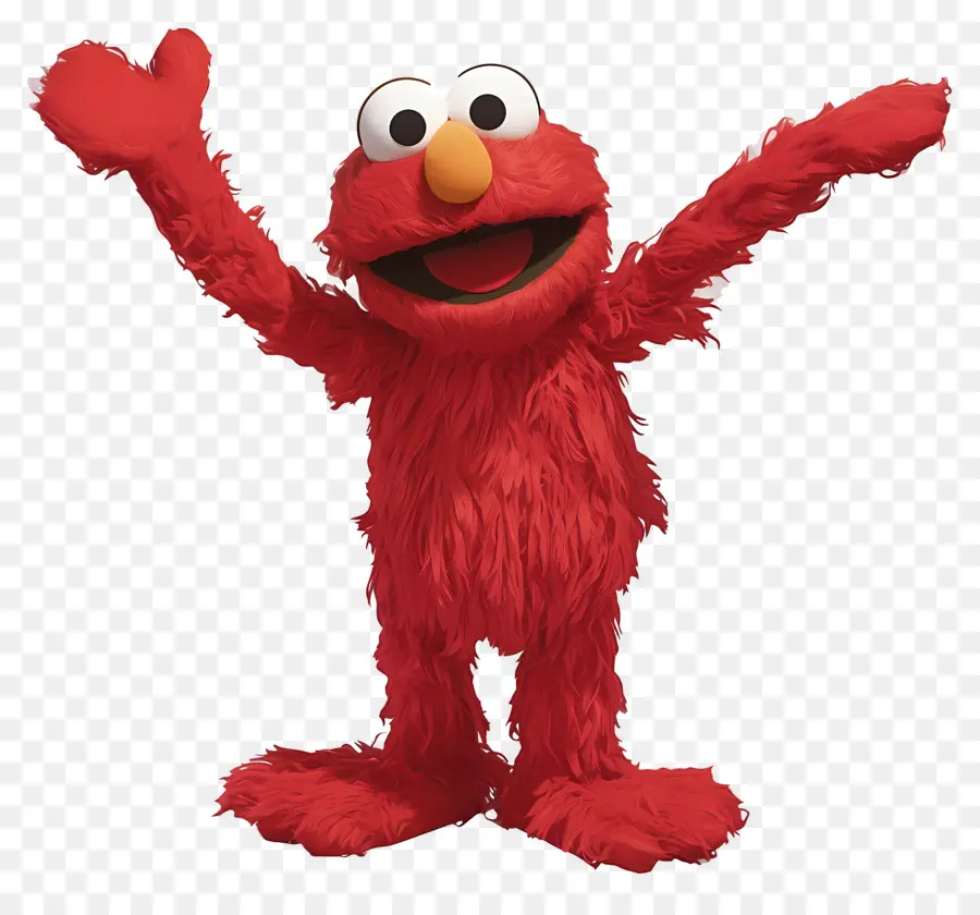 Elmo，Kırmızı Tüylü Karakter PNG