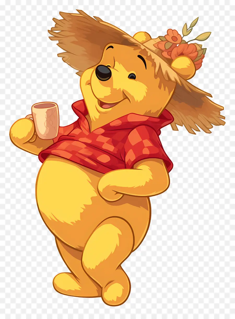 Winnie The Pooh，Şapkalı Ayı PNG