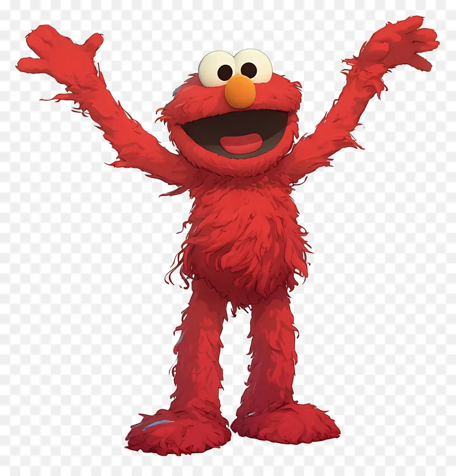 Elmo，Kırmızı Tüylü Karakter PNG