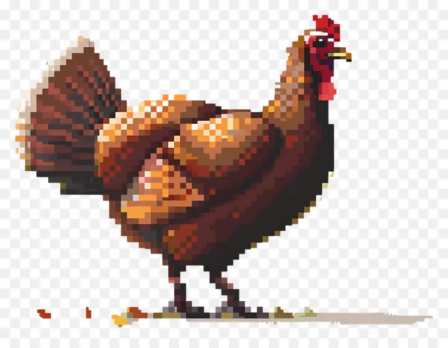 Pixel Şükran Günü Türkiyesi，Pikselli Tavuk PNG