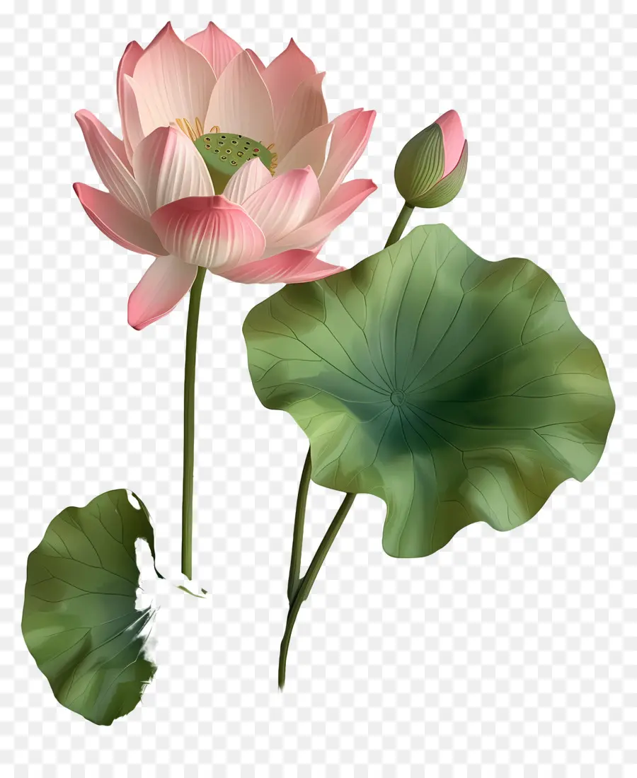 Nilüfer Çiçekleri，Pembe Lotus PNG