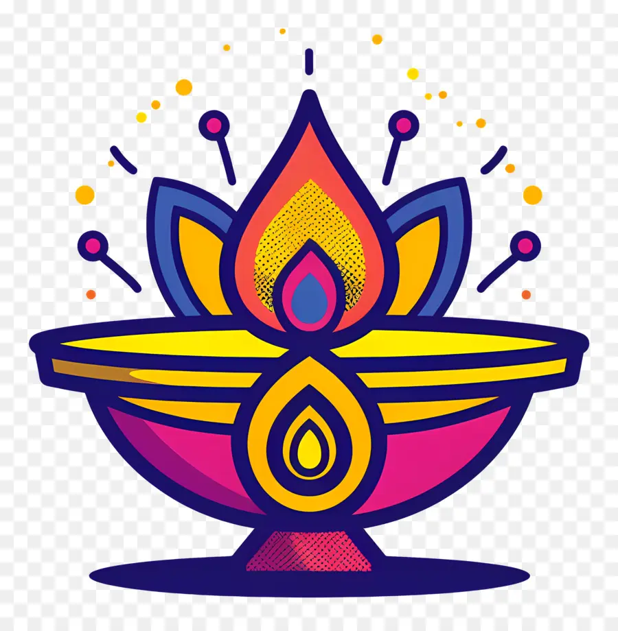 Diwali Lambası，Dekoratif Dia PNG