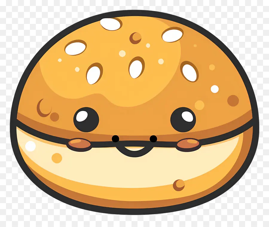 Yuvarlak Ekmek，Gülümseyen Hamburger PNG