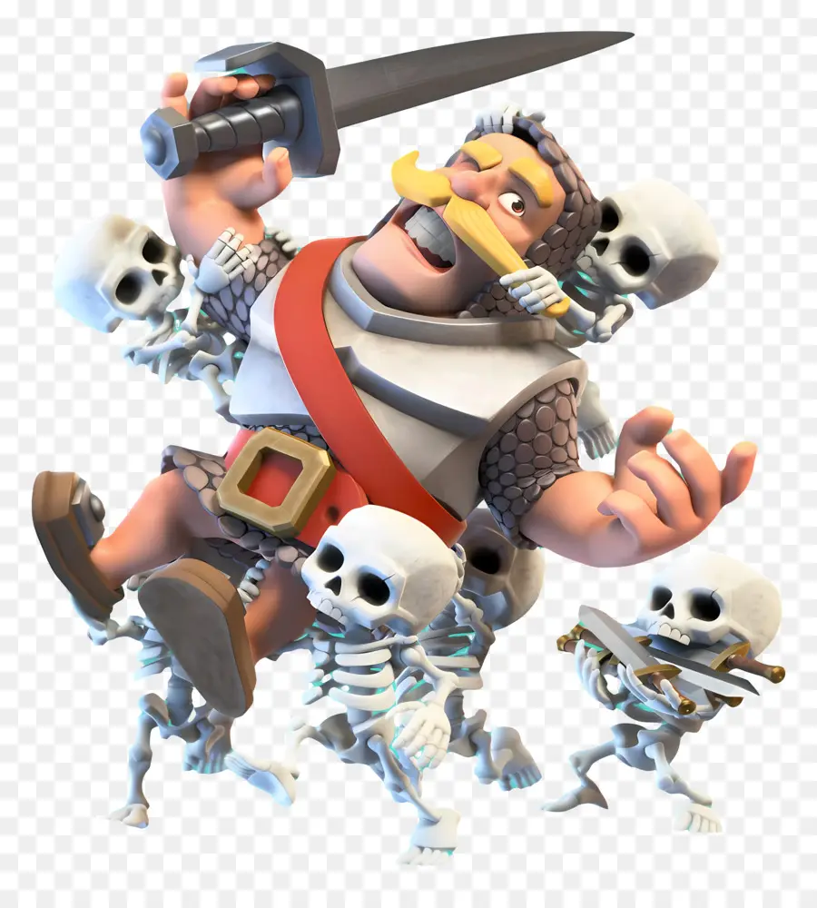 Clash Royale，Şövalye Ve İskeletler PNG