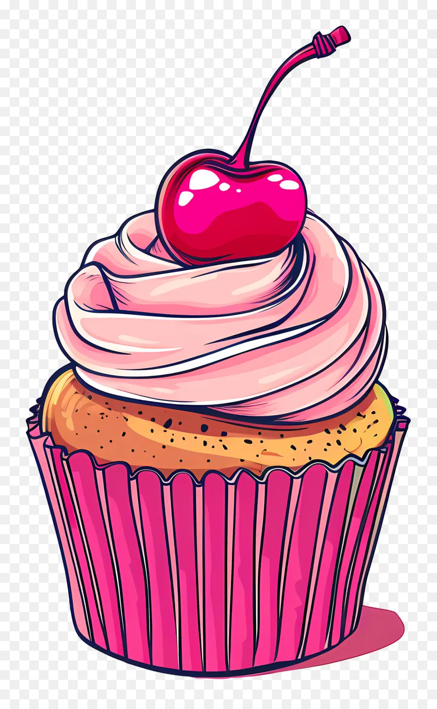 Cupcake Kiraz，Kirazlı Cupcake PNG