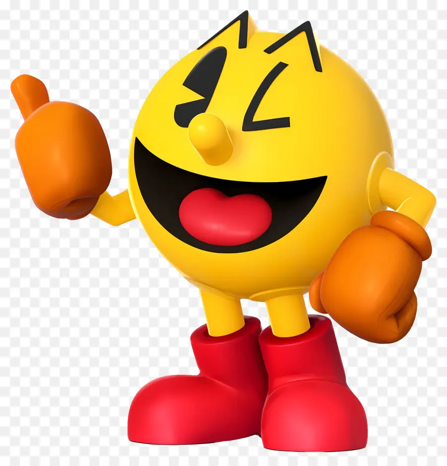 Pac Man，Sarı çizgi Film Karakteri PNG