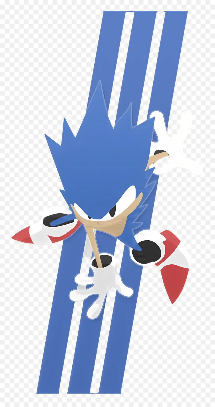 Sonic Kirpi，Mavi Karakter Hareket Halinde PNG