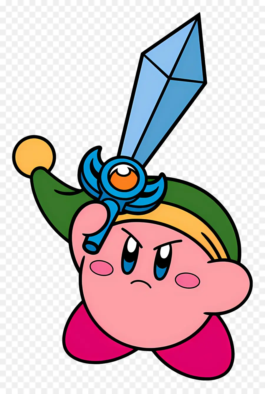 Kirby，Kılıçlı Pembe Karakter PNG