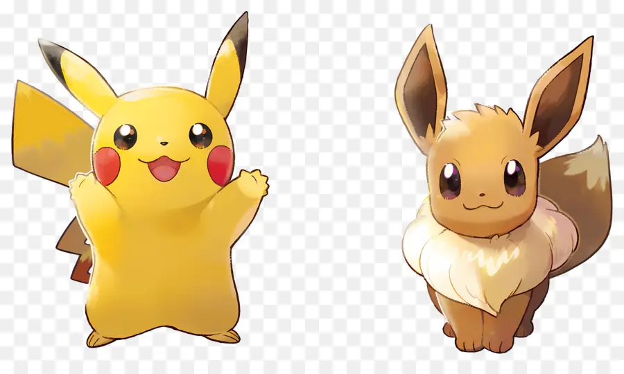 Pikaçu，Pikachu Ve Eevee PNG