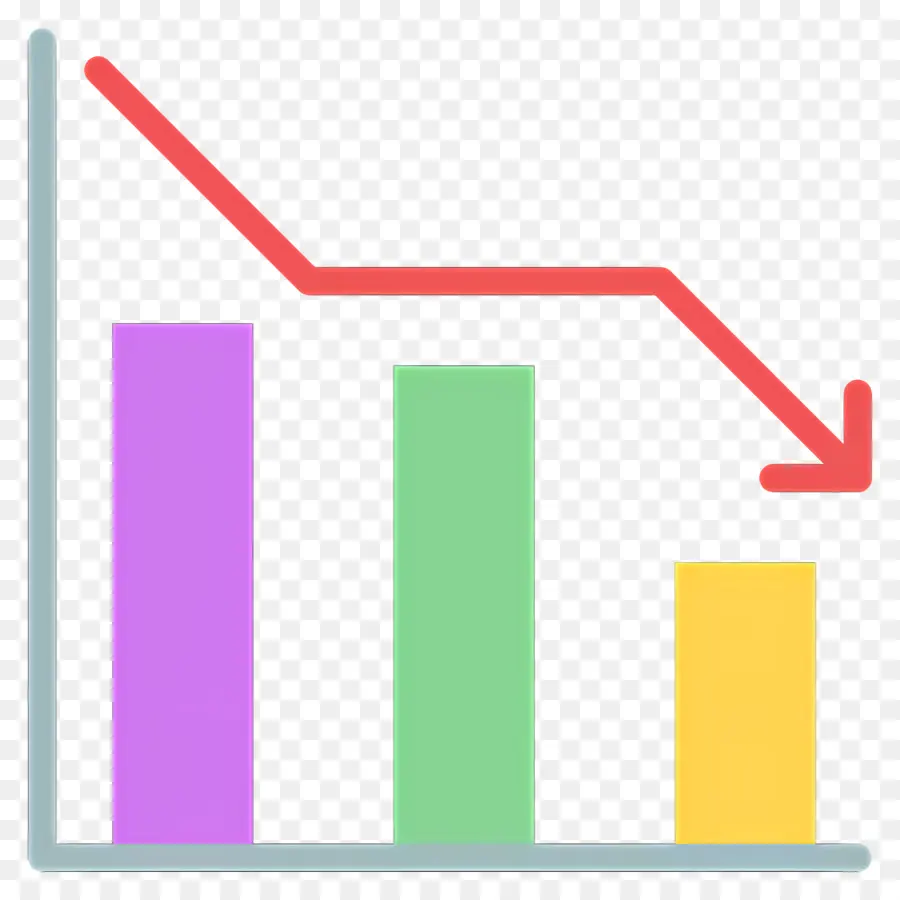 Yatırım Azaldı，Azalan Grafik PNG