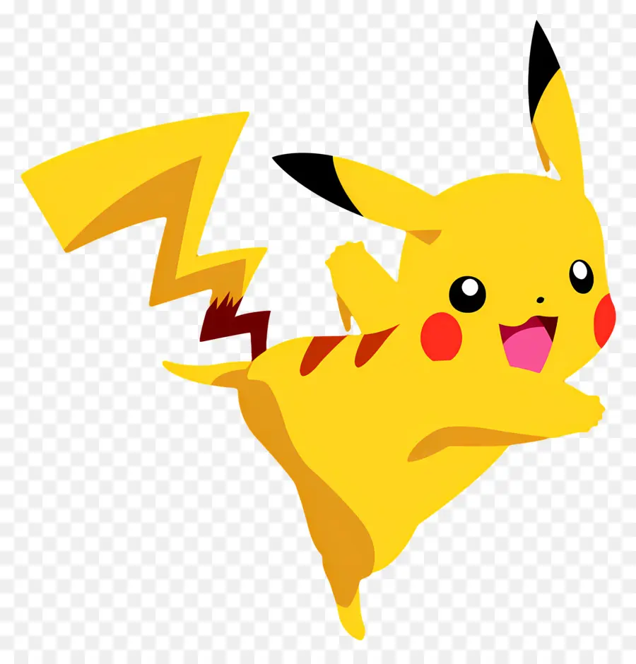 Pikaçu，Minimalist Pikachu PNG