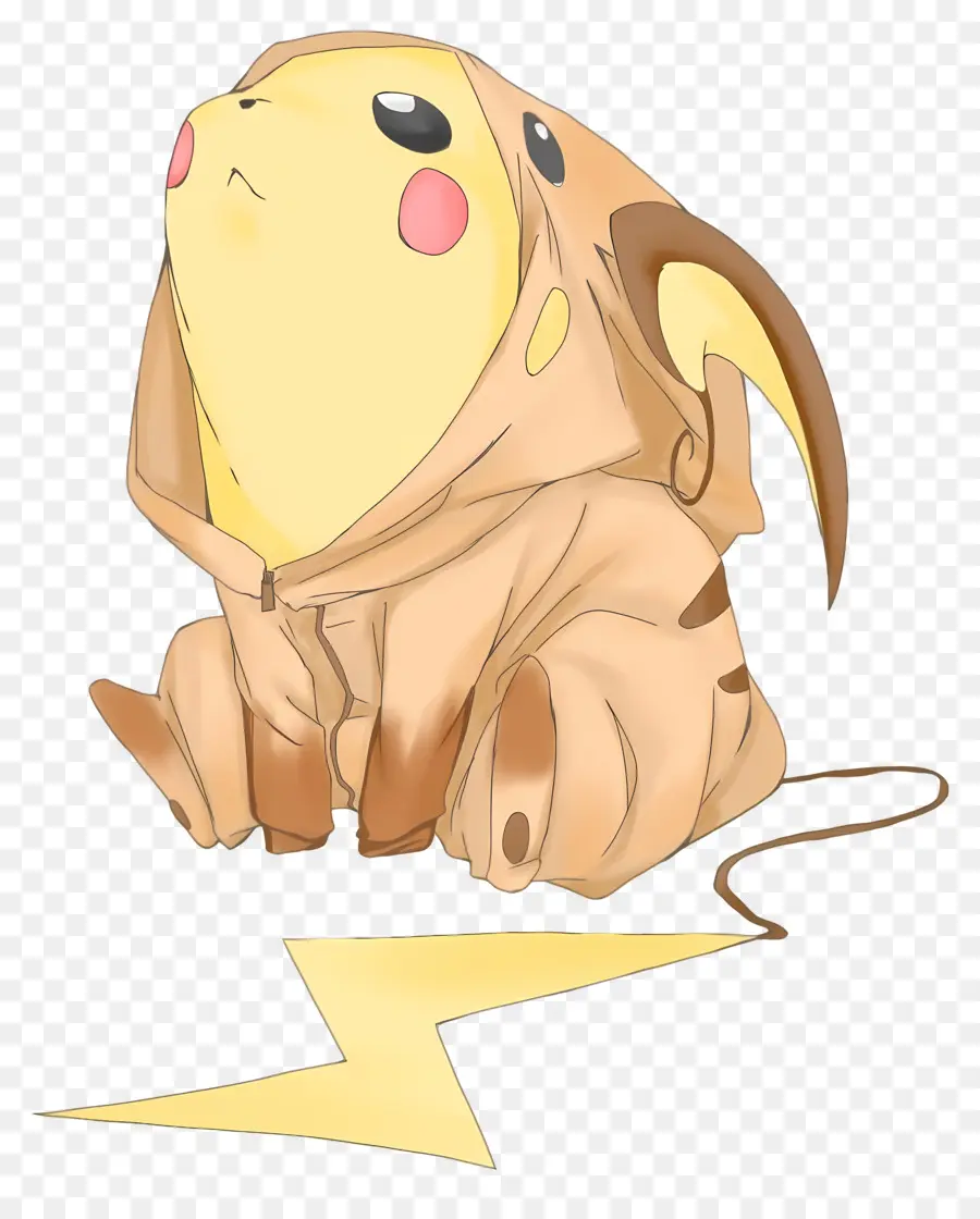 Pikaçu，Kapüşonlu Pikachu PNG