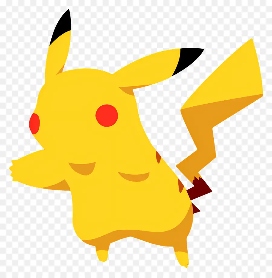 Pikaçu，Minimalist Pikachu PNG