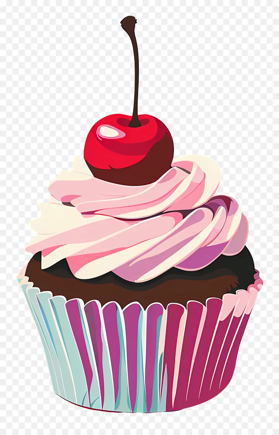 Cupcake Kiraz，Kirazlı Cupcake PNG