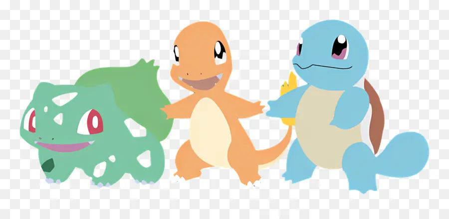 Fışkırtma，Bulbasaur Charmander Squirtle PNG