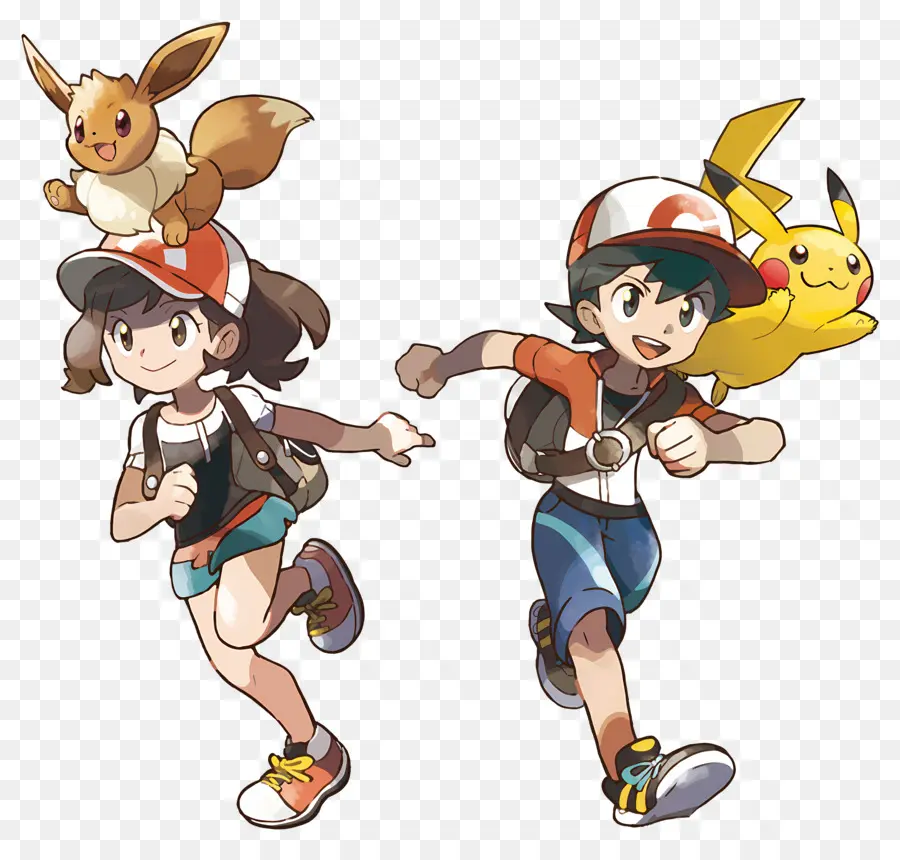 Pikaçu，Pikachu Ve Eevee PNG