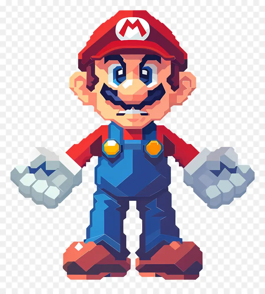 Piksel Mario，Çizgi Film Karakteri PNG