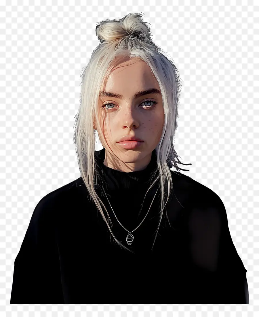 Billie Eilish，Beyaz Saçlı Kişi PNG