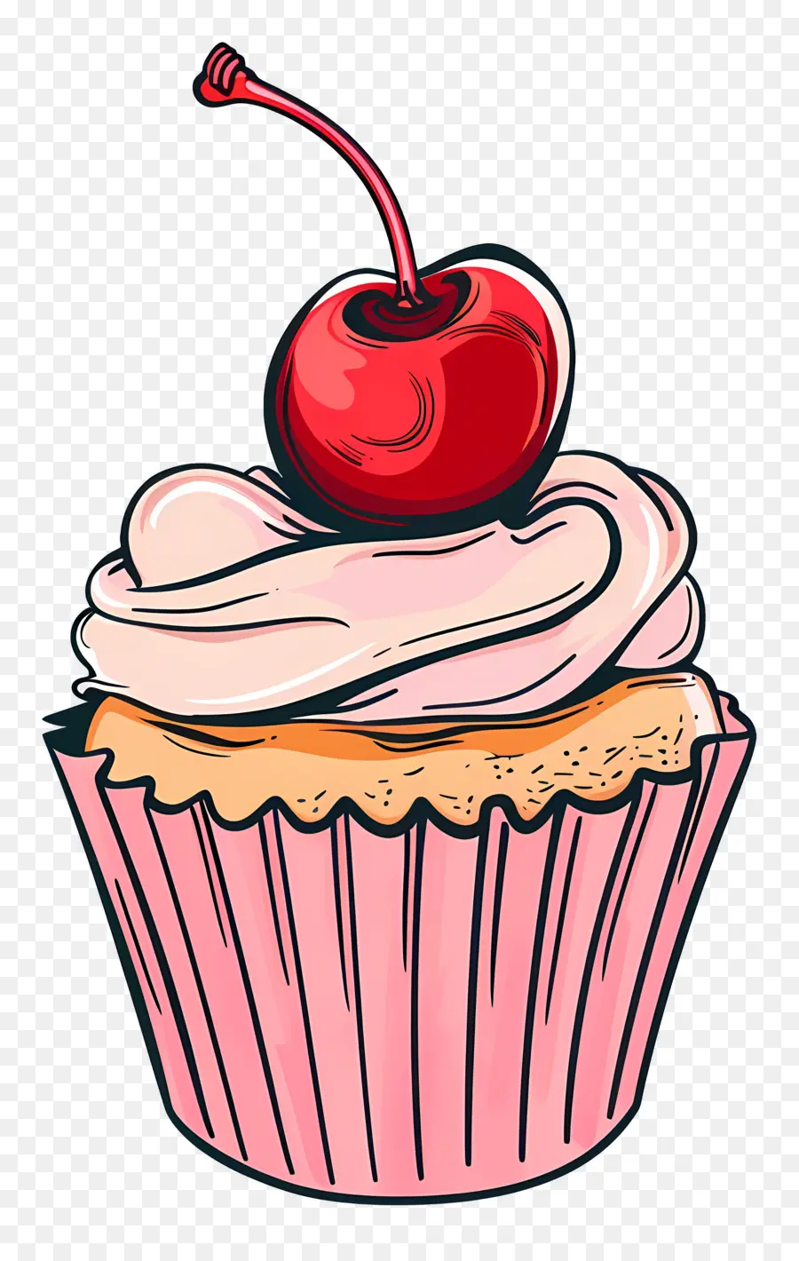 Cupcake Kiraz，Kirazlı Cupcake PNG