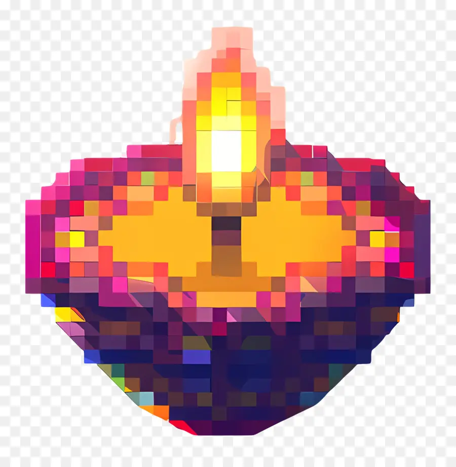 Piksel Diwali Diya，Pikselli Dia PNG