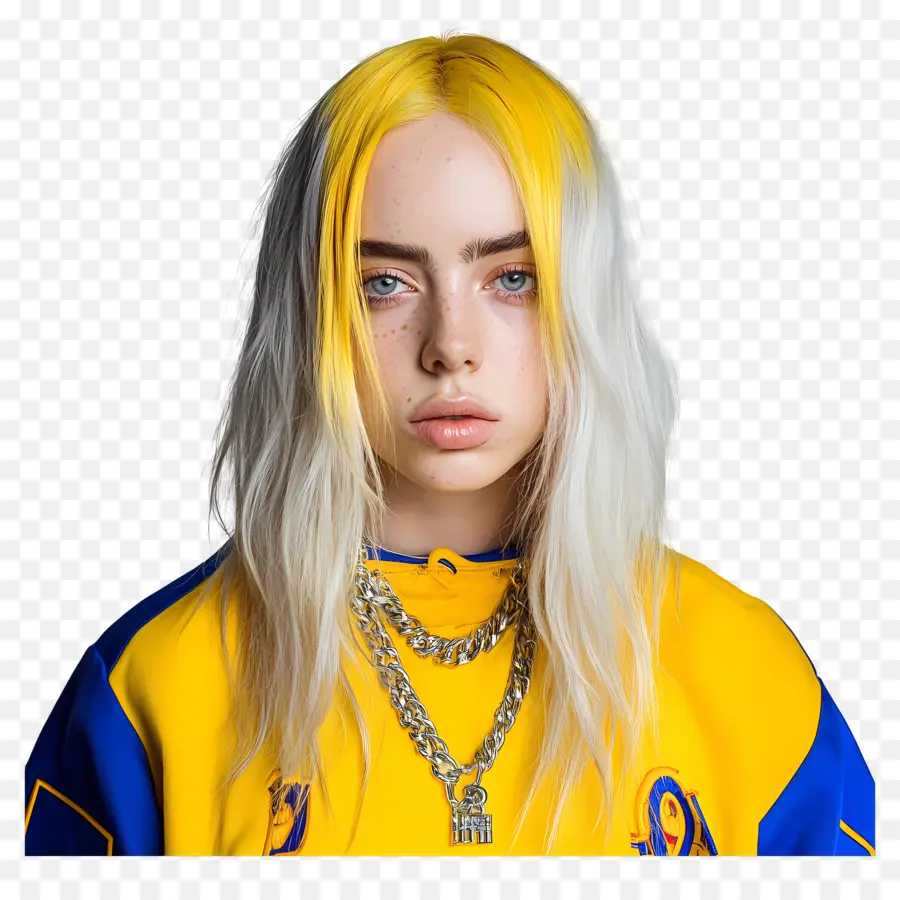 Billie Eilish，Sarı Kapüşonlu Kişi PNG