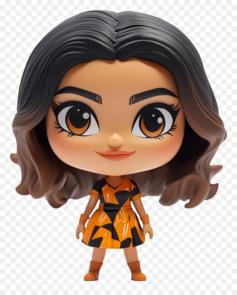 Deepika Padukone，Elbiseli Chibi Karakteri PNG