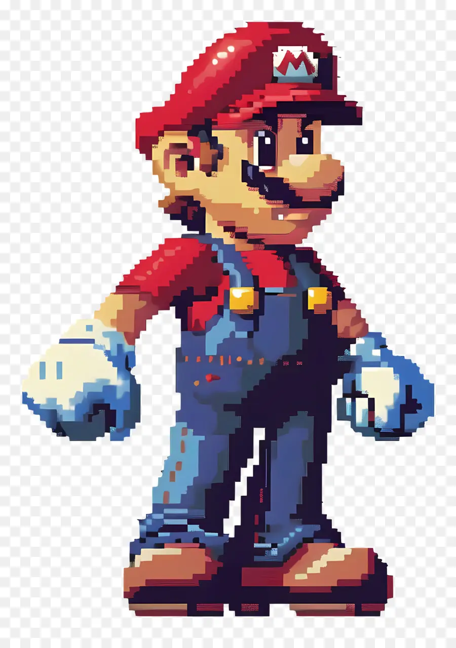 Piksel Mario，Pikselleştirilmiş Karakter PNG