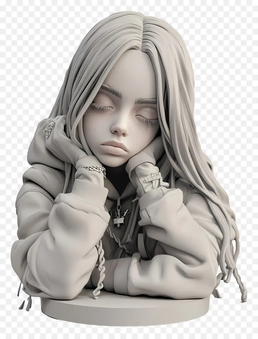 Billie Eilish，Bir Kişinin Heykeli PNG