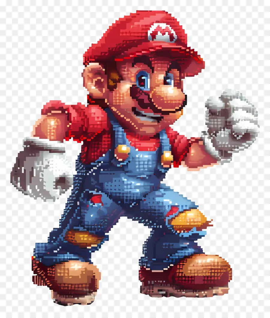 Piksel Mario，Pikselleştirilmiş Karakter PNG