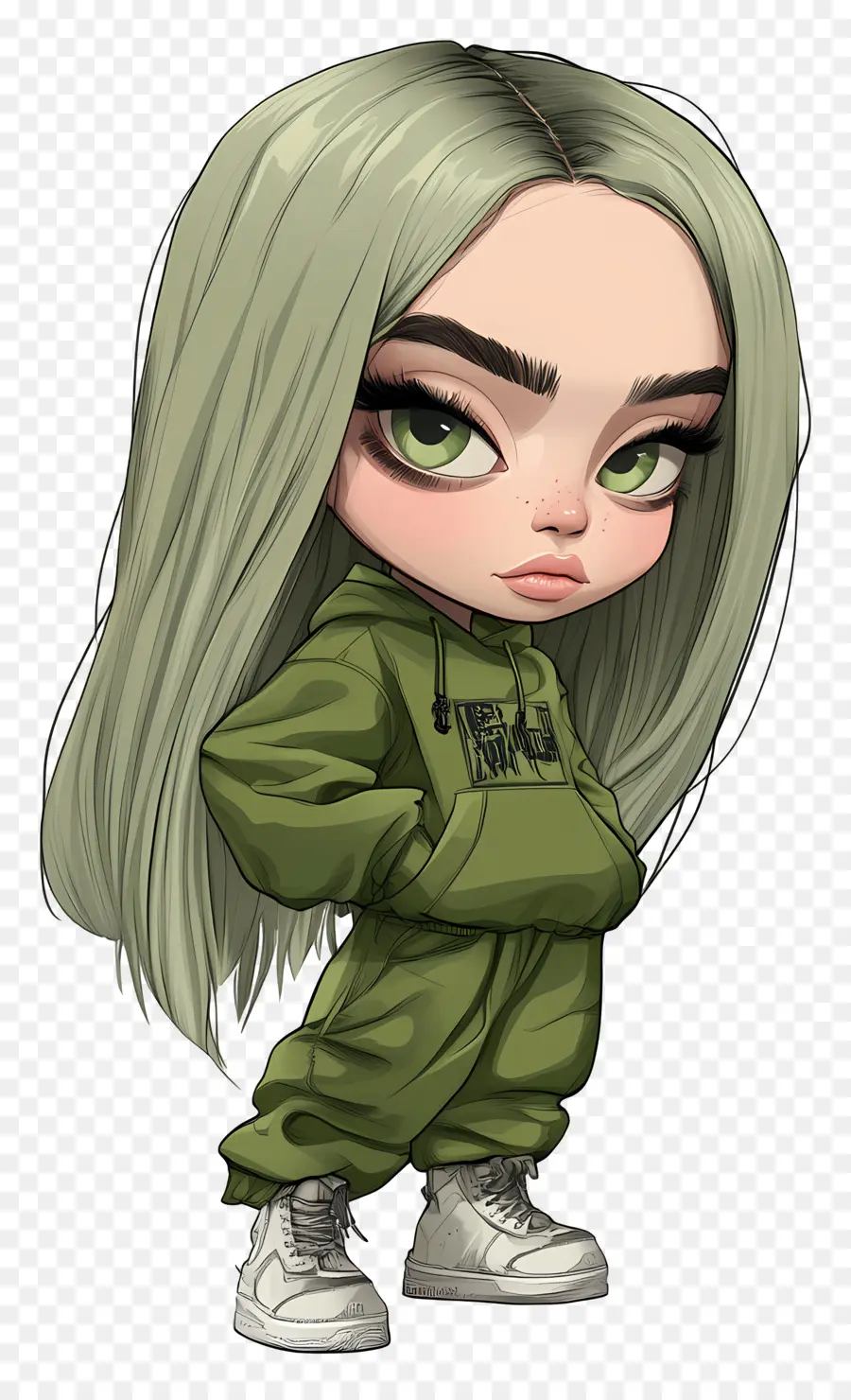 Billie Eilish，Chibi Karakteri PNG