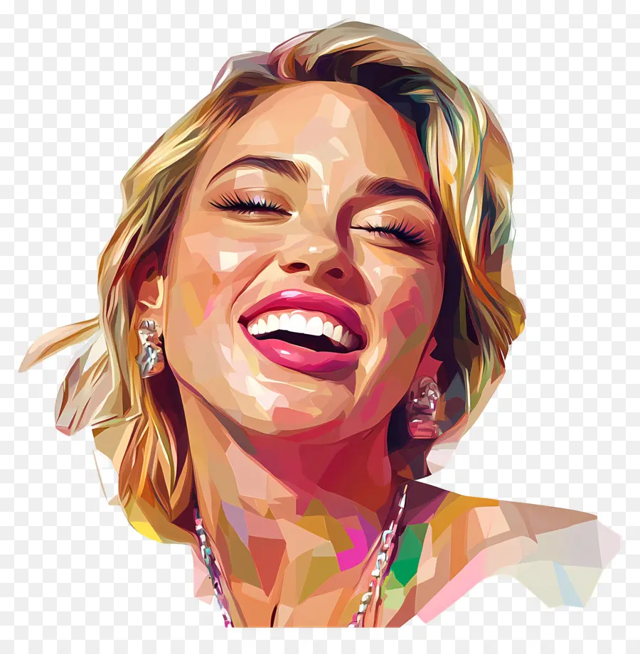 Miley Cyrus，Renkli Portre PNG