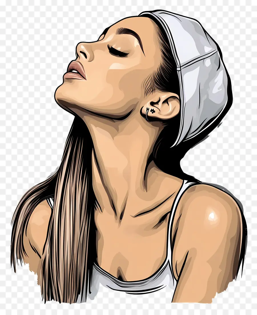 Ariana Grande，Stilize Portre PNG