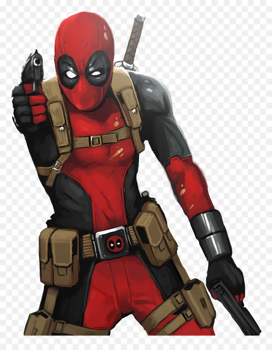 Deadpool，Kırmızı Süper Kahraman PNG