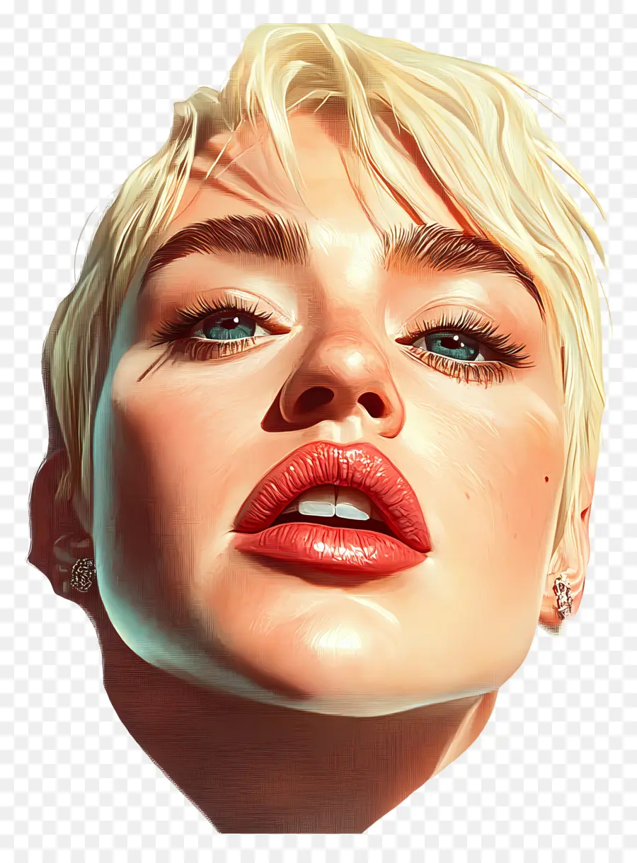 Miley Cyrus，Gerçekçi Kadın Portresi PNG