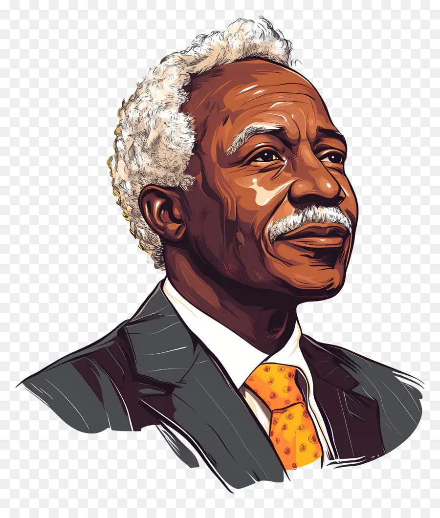 Julius Nyerere，Resimli Portre PNG