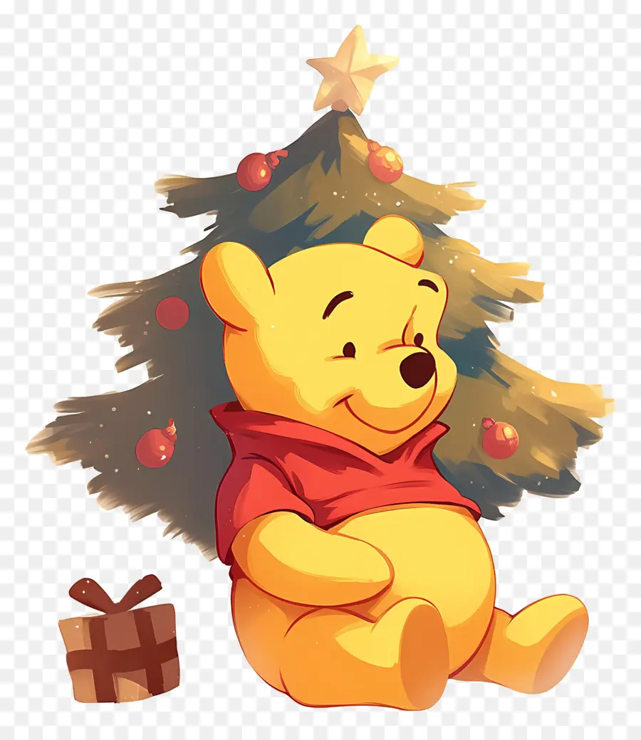 Winnie The Pooh，Noel Ağacı Ile Ayı PNG