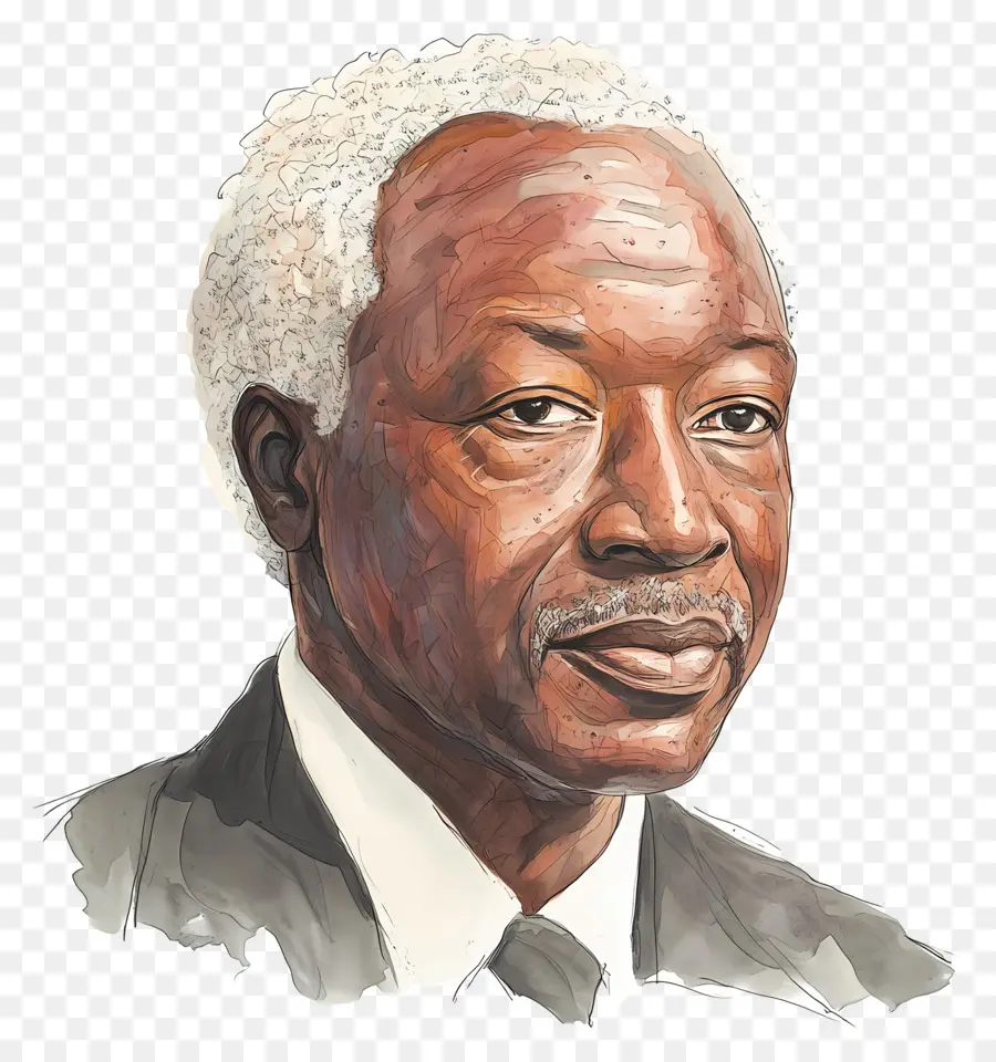 Julius Nyerere，Yaşlı Adam Suluboya PNG