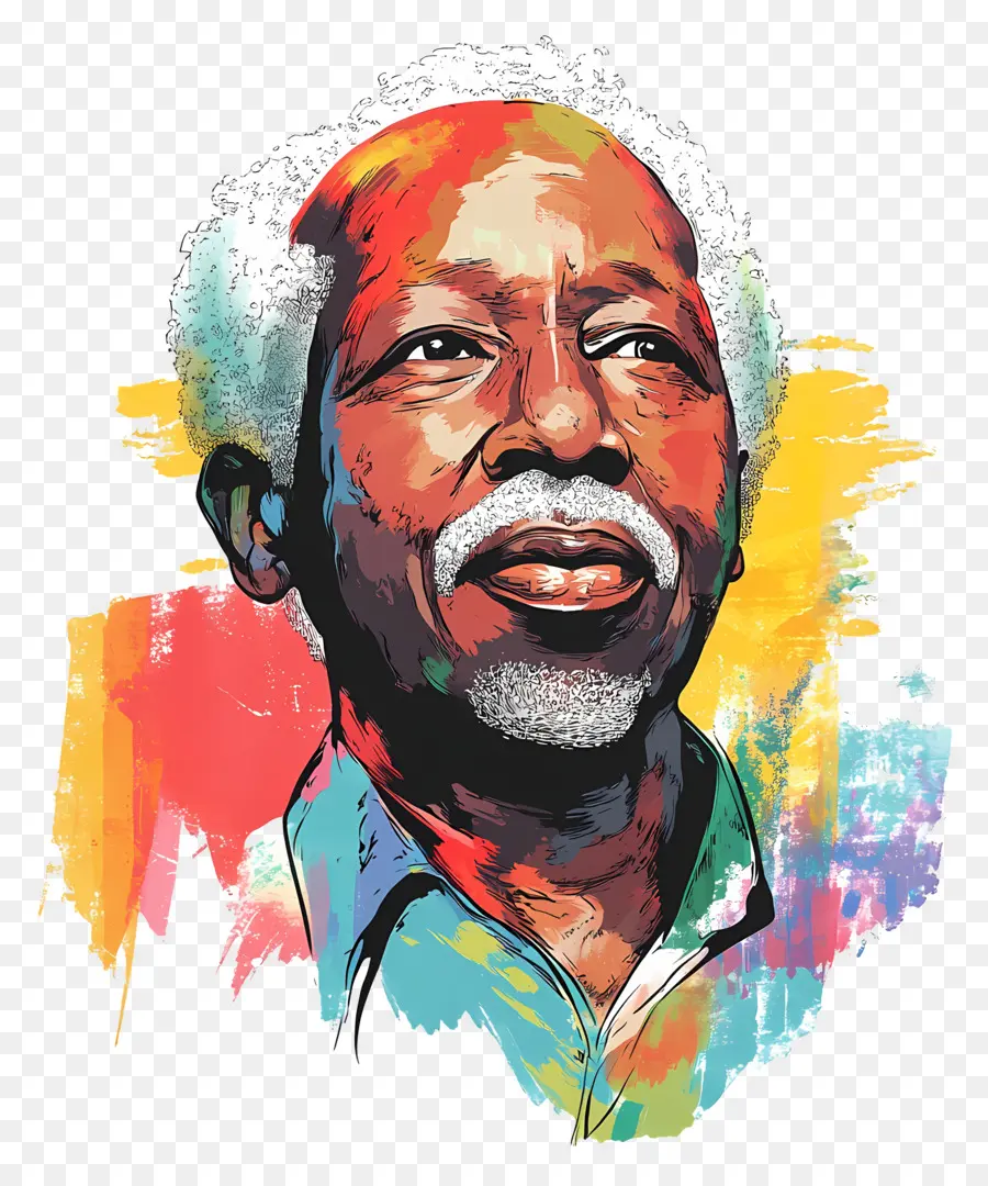 Julius Nyerere，Renkli Portre PNG