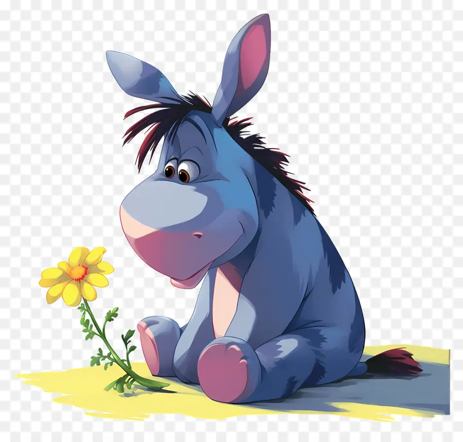 Eeyore，Çiçekli Eşek PNG