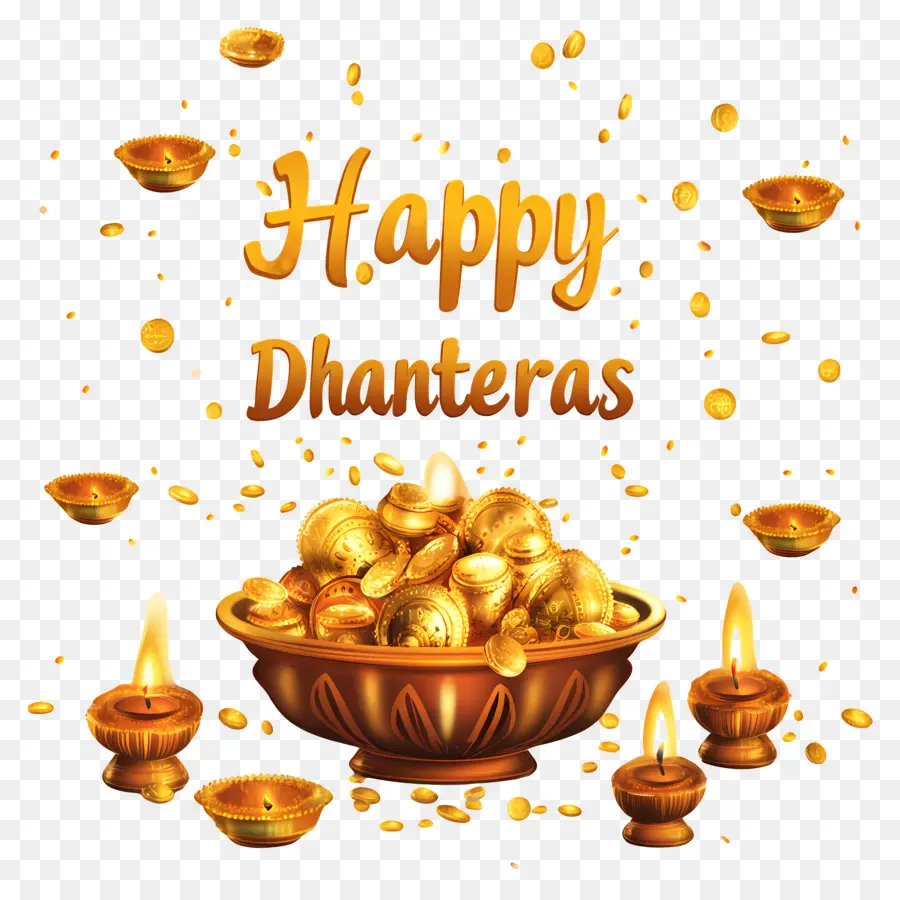 Mutlu Dhanteralar，Dhanteras Kutlaması PNG