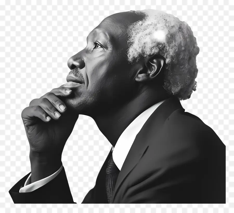 Julius Nyerere，Yaşlı Adam Düşünüyor PNG