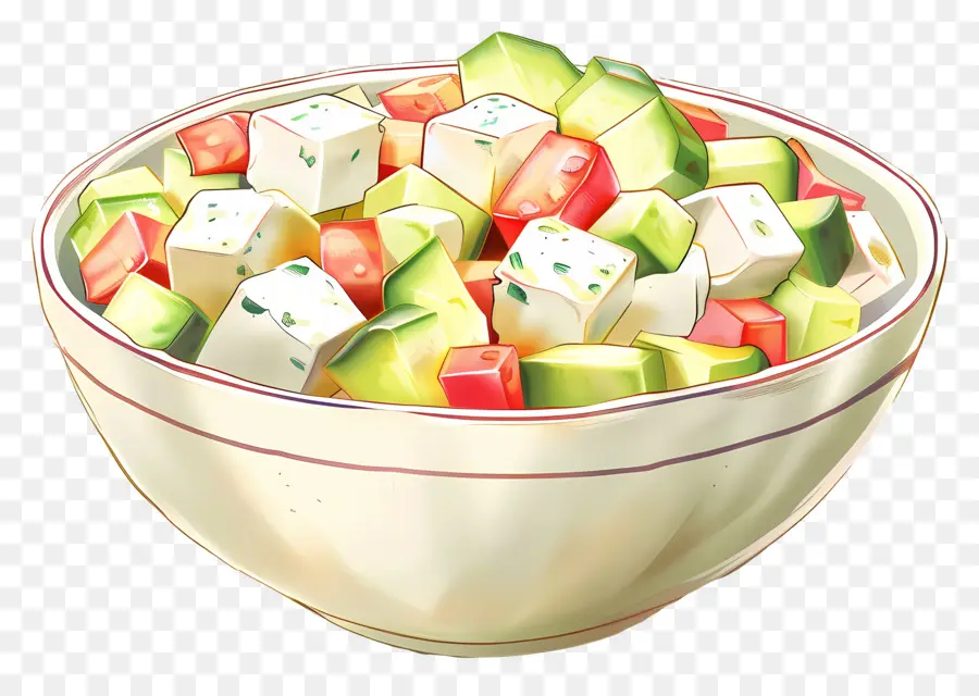 Waldorf Salatası，Renkli Salata PNG