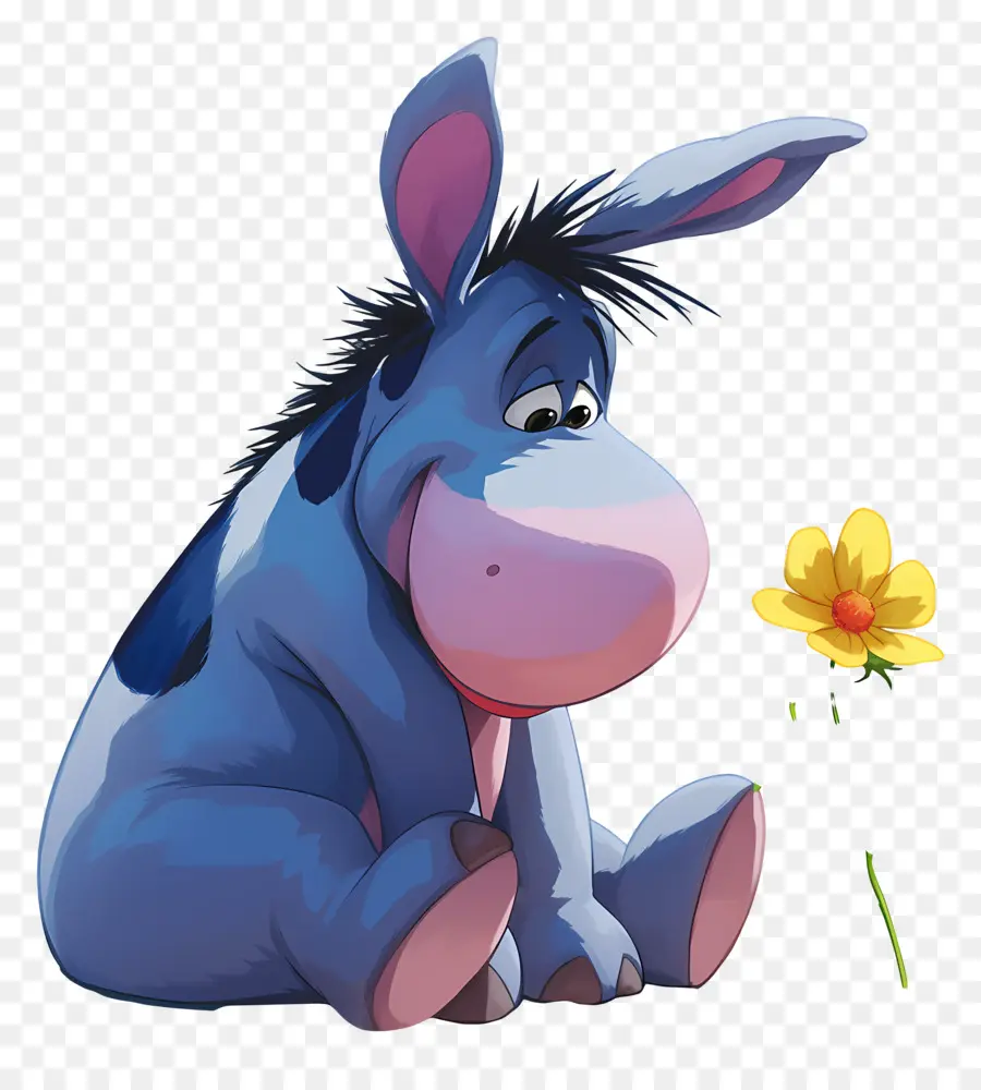 Eeyore，Çiçekli Eşek PNG