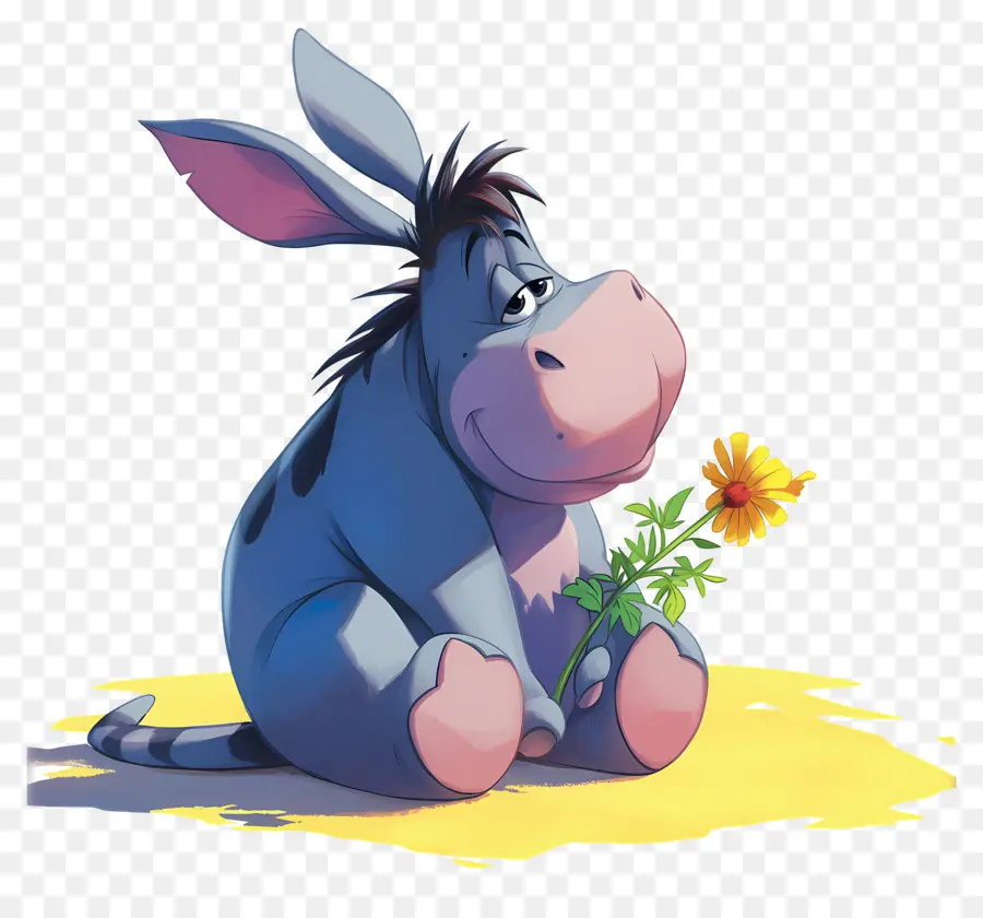 Eeyore，Çiçekli Eşek PNG