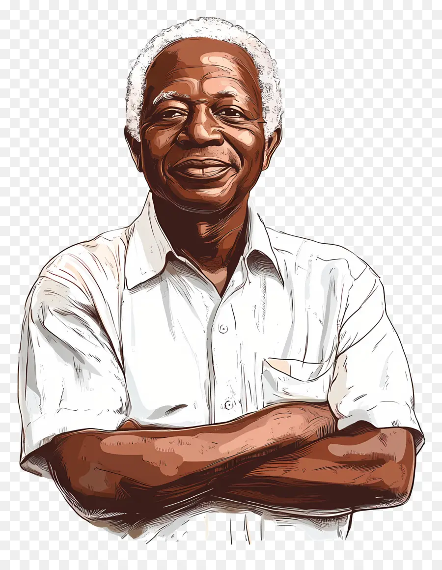 Julius Nyerere，Yaşlı Adam Gülümsüyor PNG