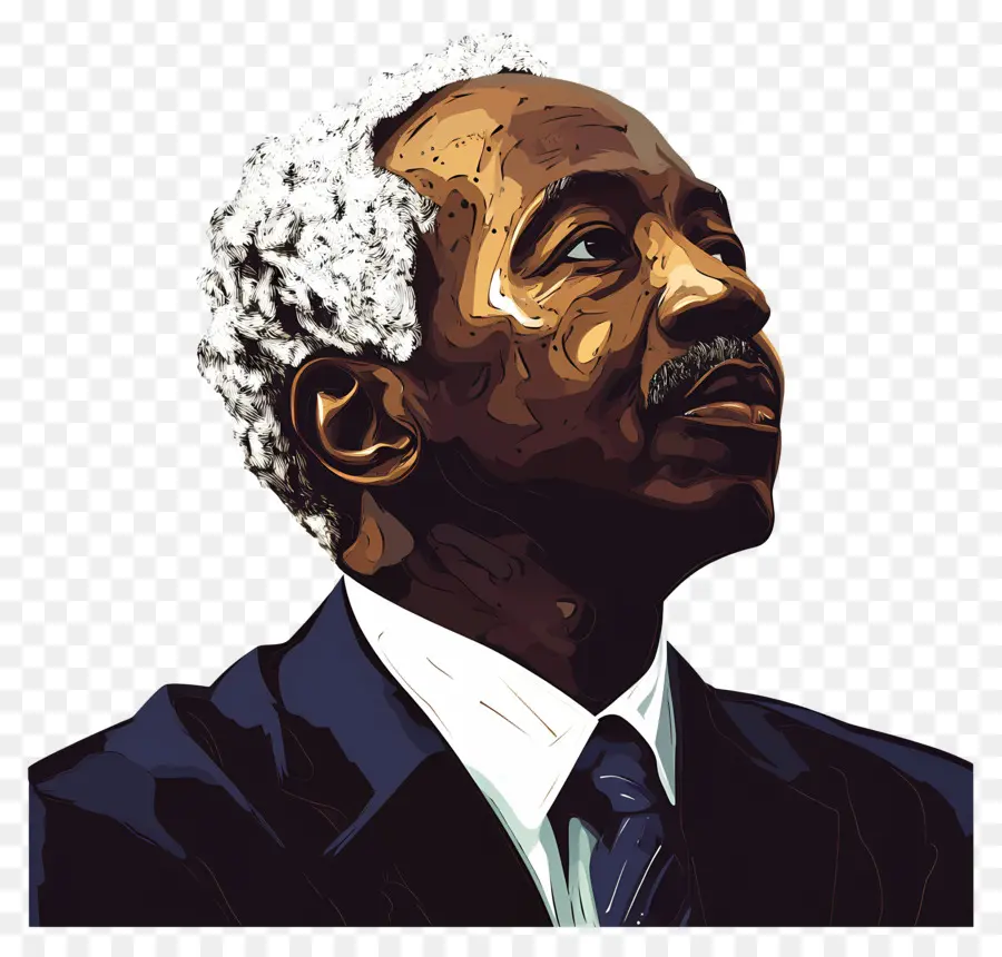 Julius Nyerere，Yaşlı Adam Vektör Sanatı PNG