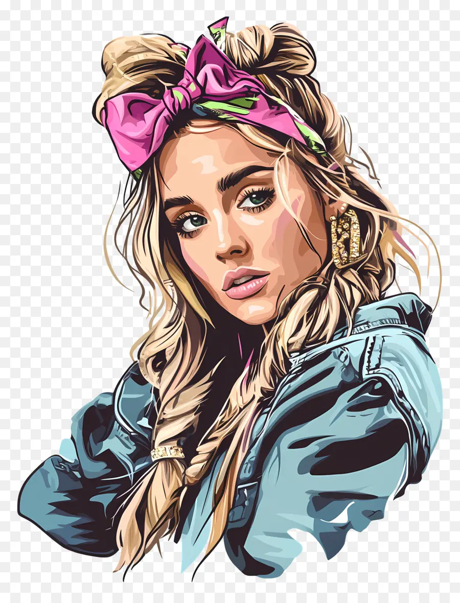 Miley Cyrus，Stilize Portre PNG