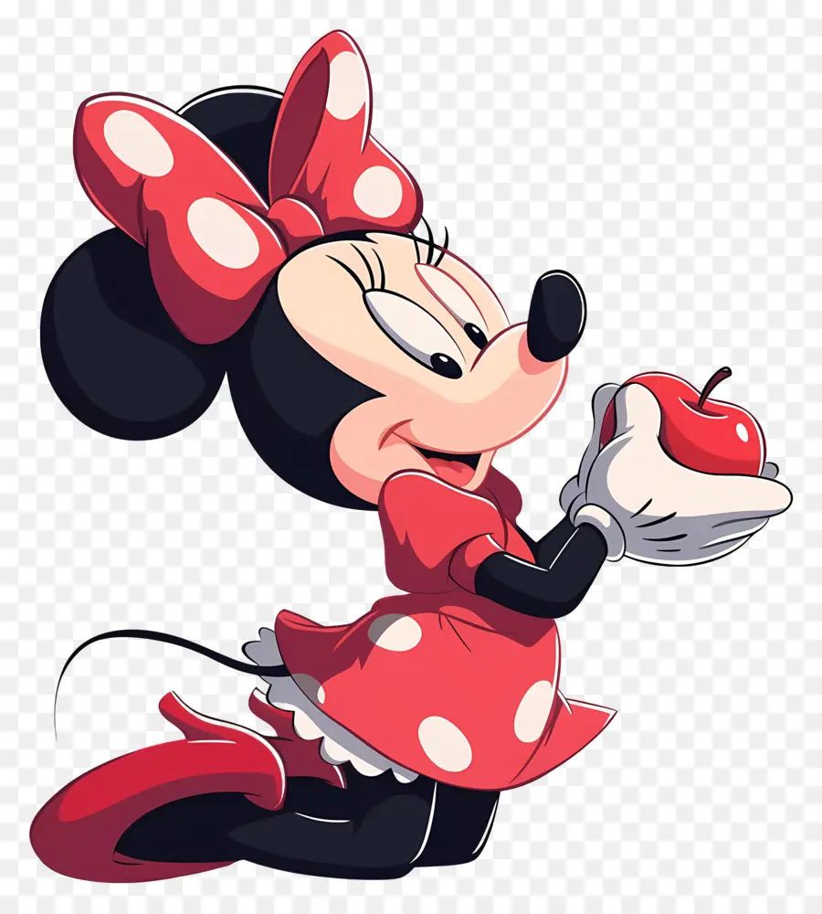 Minnie Fare，Apple'lı Minnie Mouse PNG