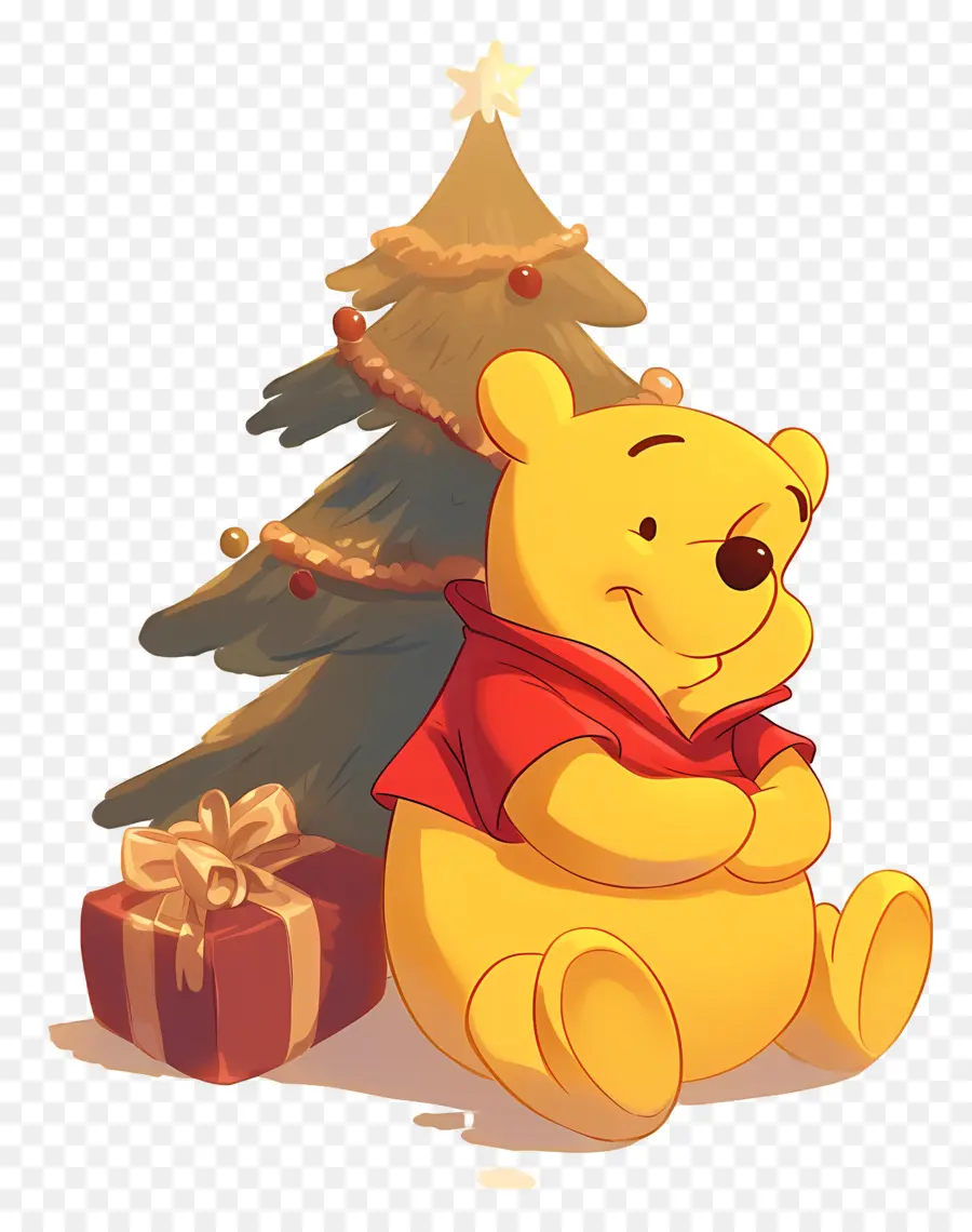 Winnie The Pooh，Noel Ağacı Ile Ayı PNG